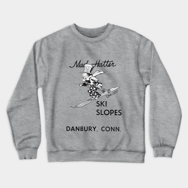 Mad Hatter Ski Slopes Crewneck Sweatshirt by Danbury Museum